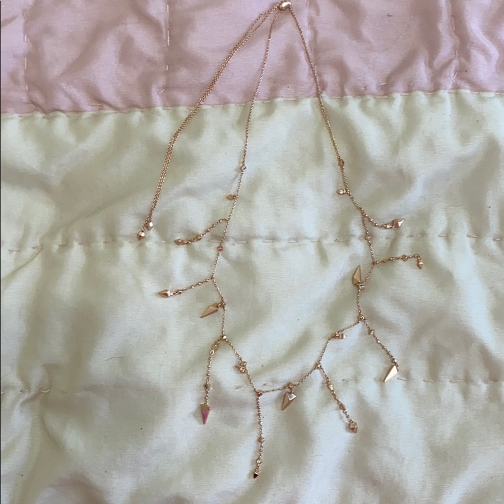Kendra Scott adjustable rose gold arrow necklace